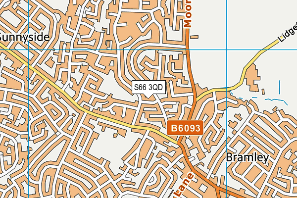S66 3QD map - OS VectorMap District (Ordnance Survey)