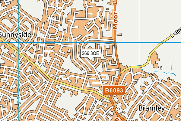 S66 3QE map - OS VectorMap District (Ordnance Survey)