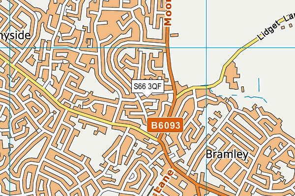 S66 3QF map - OS VectorMap District (Ordnance Survey)