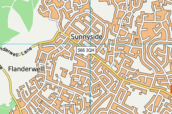 S66 3QH map - OS VectorMap District (Ordnance Survey)