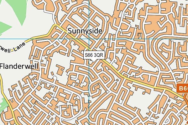 S66 3QR map - OS VectorMap District (Ordnance Survey)