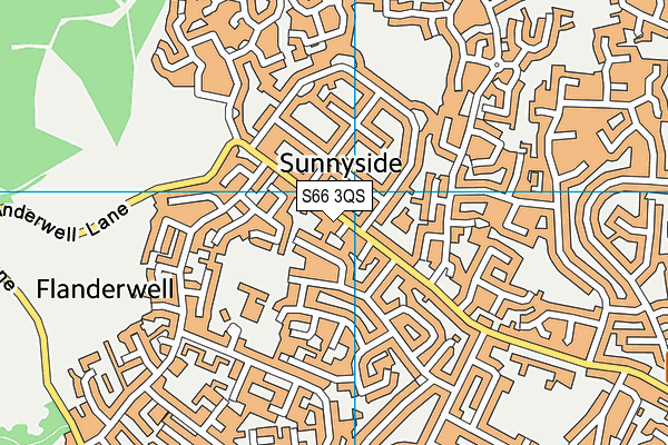 S66 3QS map - OS VectorMap District (Ordnance Survey)