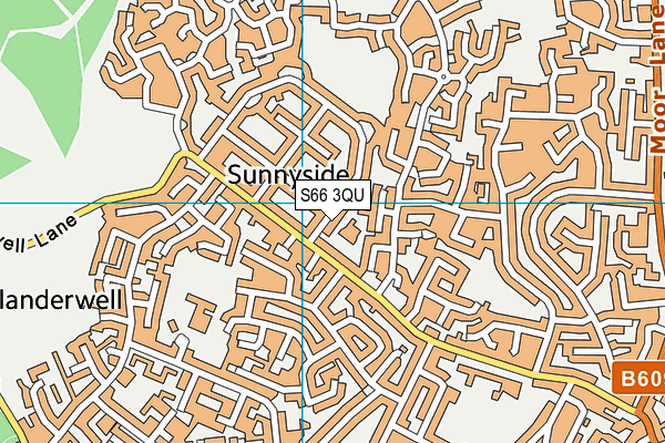 S66 3QU map - OS VectorMap District (Ordnance Survey)