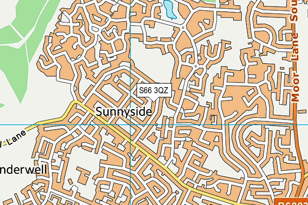 S66 3QZ map - OS VectorMap District (Ordnance Survey)