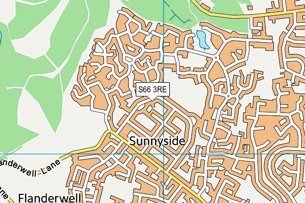 S66 3RE map - OS VectorMap District (Ordnance Survey)
