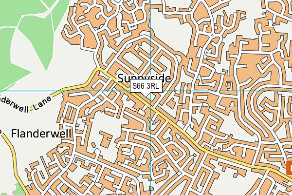 S66 3RL map - OS VectorMap District (Ordnance Survey)