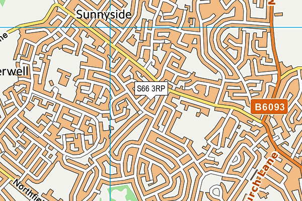 S66 3RP map - OS VectorMap District (Ordnance Survey)