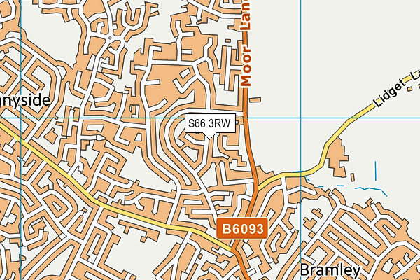 S66 3RW map - OS VectorMap District (Ordnance Survey)