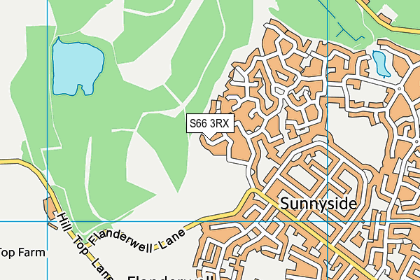 S66 3RX map - OS VectorMap District (Ordnance Survey)
