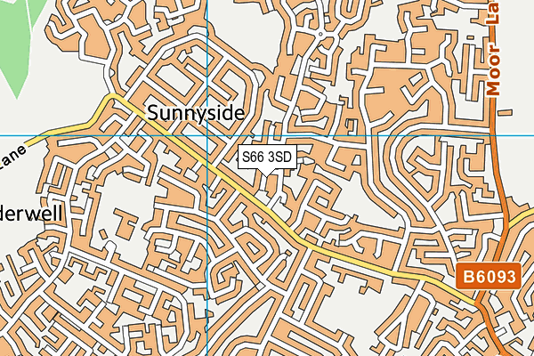 S66 3SD map - OS VectorMap District (Ordnance Survey)