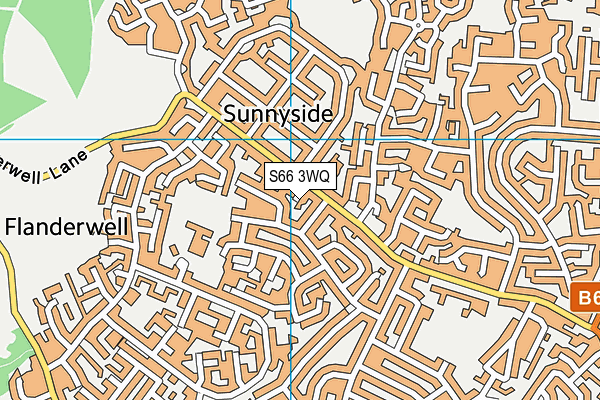 S66 3WQ map - OS VectorMap District (Ordnance Survey)