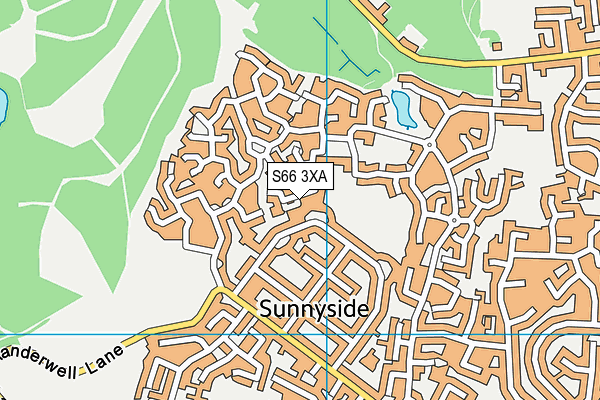 S66 3XA map - OS VectorMap District (Ordnance Survey)
