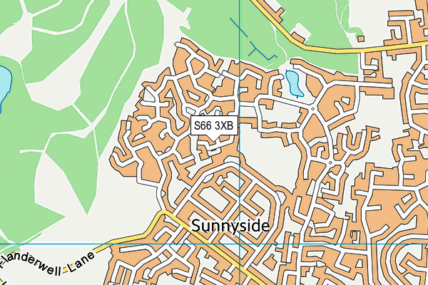 S66 3XB map - OS VectorMap District (Ordnance Survey)