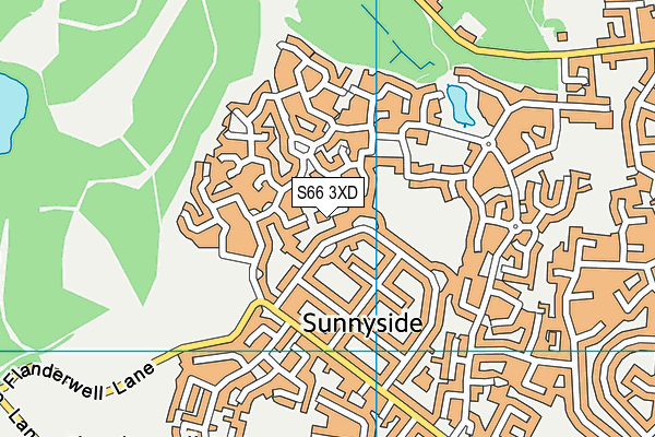 S66 3XD map - OS VectorMap District (Ordnance Survey)