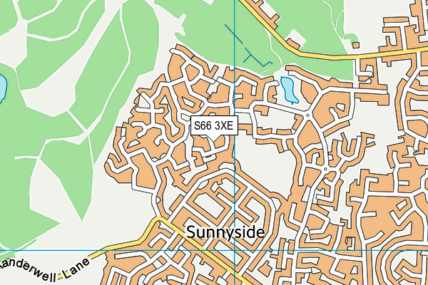 S66 3XE map - OS VectorMap District (Ordnance Survey)
