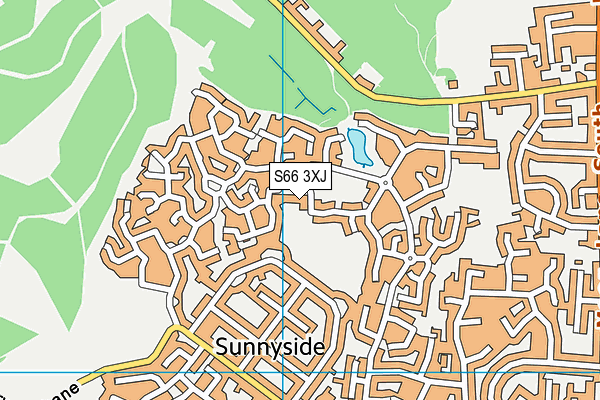 S66 3XJ map - OS VectorMap District (Ordnance Survey)