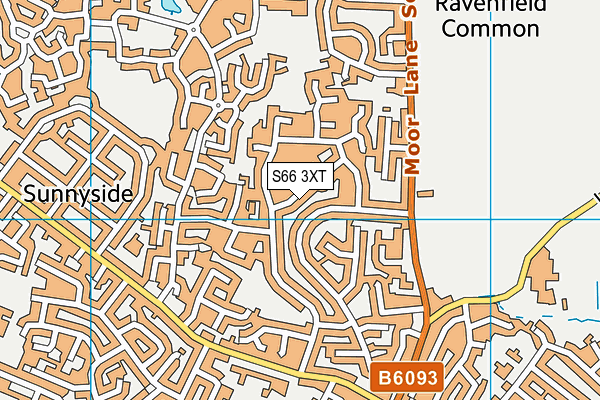 S66 3XT map - OS VectorMap District (Ordnance Survey)