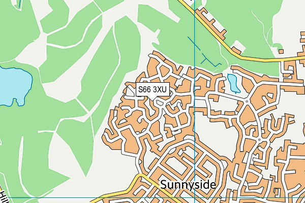 S66 3XU map - OS VectorMap District (Ordnance Survey)