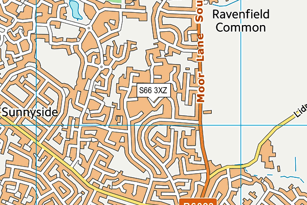 S66 3XZ map - OS VectorMap District (Ordnance Survey)