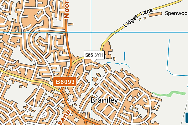 S66 3YH map - OS VectorMap District (Ordnance Survey)