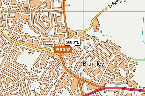 S66 3YL map - OS VectorMap District (Ordnance Survey)