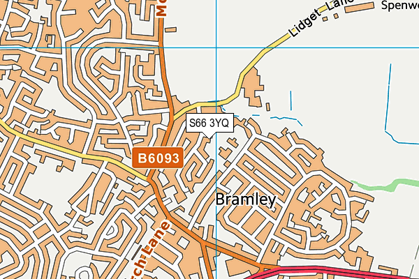 S66 3YQ map - OS VectorMap District (Ordnance Survey)