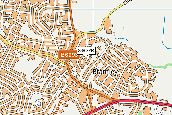S66 3YR map - OS VectorMap District (Ordnance Survey)