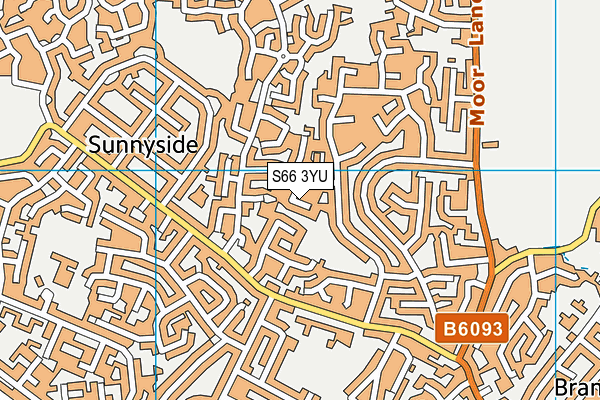 S66 3YU map - OS VectorMap District (Ordnance Survey)