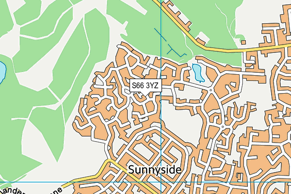 S66 3YZ map - OS VectorMap District (Ordnance Survey)