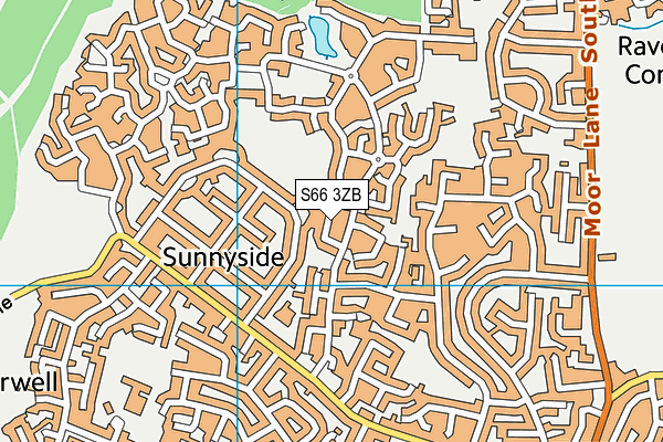 S66 3ZB map - OS VectorMap District (Ordnance Survey)