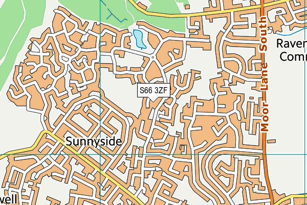 S66 3ZF map - OS VectorMap District (Ordnance Survey)