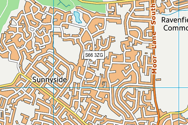 S66 3ZG map - OS VectorMap District (Ordnance Survey)