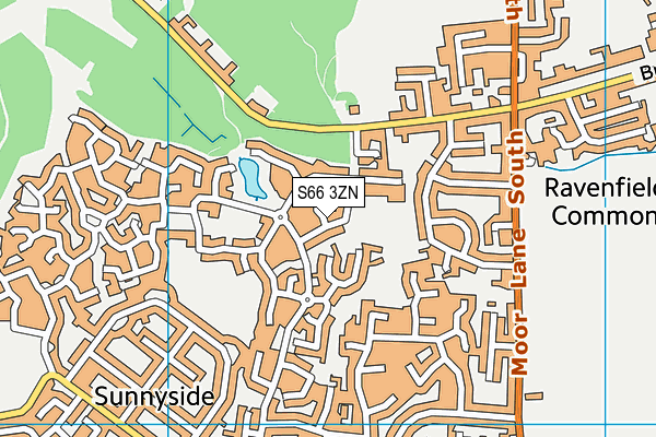 S66 3ZN map - OS VectorMap District (Ordnance Survey)