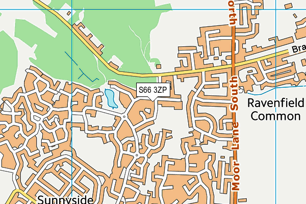 S66 3ZP map - OS VectorMap District (Ordnance Survey)