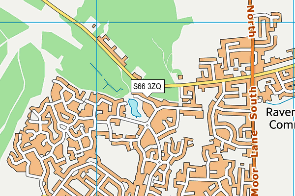 S66 3ZQ map - OS VectorMap District (Ordnance Survey)