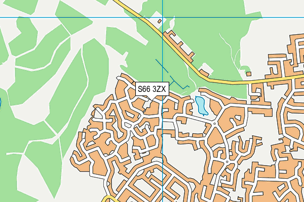 S66 3ZX map - OS VectorMap District (Ordnance Survey)