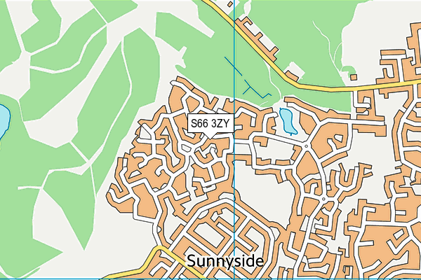 S66 3ZY map - OS VectorMap District (Ordnance Survey)