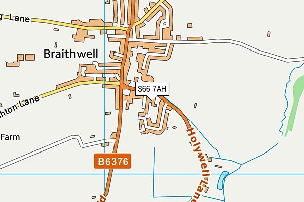 S66 7AH map - OS VectorMap District (Ordnance Survey)