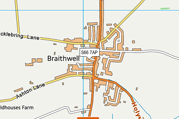 S66 7AP map - OS VectorMap District (Ordnance Survey)