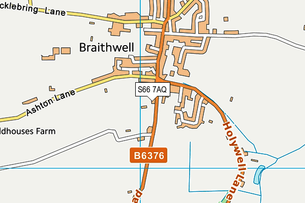 S66 7AQ map - OS VectorMap District (Ordnance Survey)