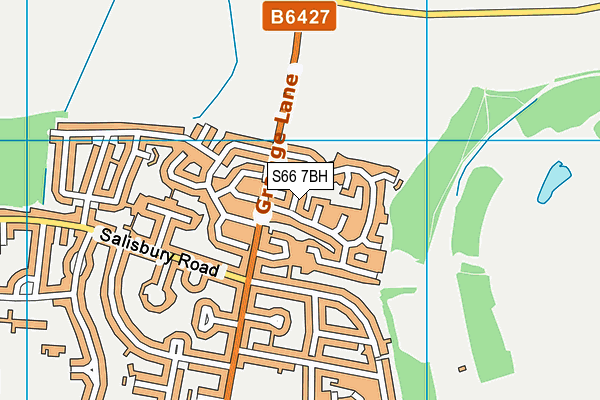 S66 7BH map - OS VectorMap District (Ordnance Survey)