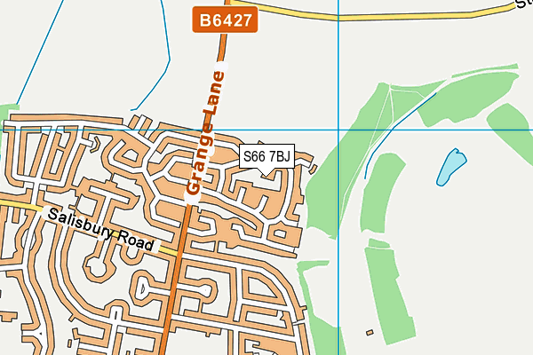 S66 7BJ map - OS VectorMap District (Ordnance Survey)