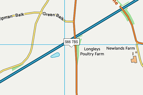 S66 7BS map - OS VectorMap District (Ordnance Survey)