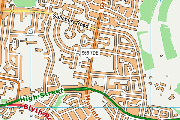 S66 7DE map - OS VectorMap District (Ordnance Survey)