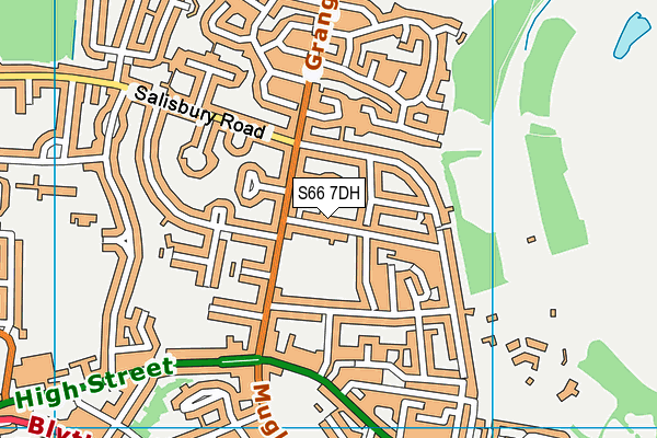 S66 7DH map - OS VectorMap District (Ordnance Survey)