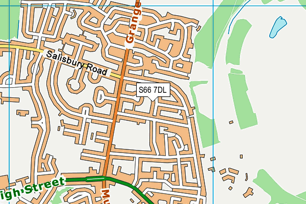 S66 7DL map - OS VectorMap District (Ordnance Survey)