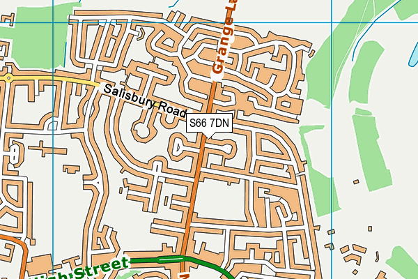 S66 7DN map - OS VectorMap District (Ordnance Survey)