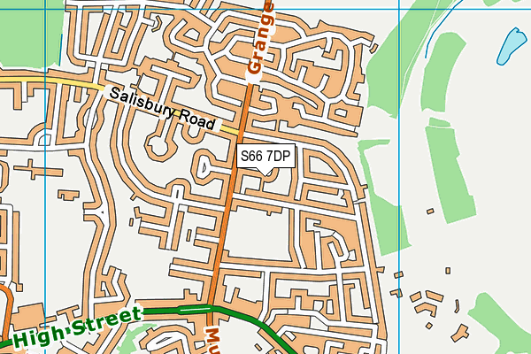 S66 7DP map - OS VectorMap District (Ordnance Survey)