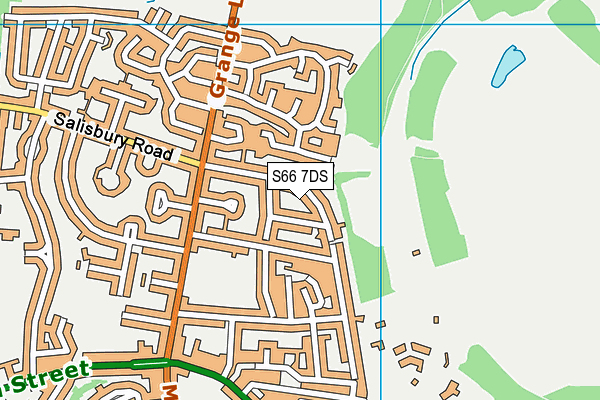 S66 7DS map - OS VectorMap District (Ordnance Survey)