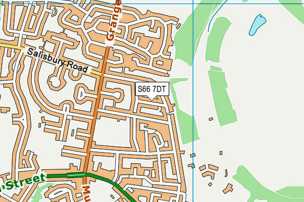 S66 7DT map - OS VectorMap District (Ordnance Survey)